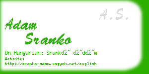 adam sranko business card